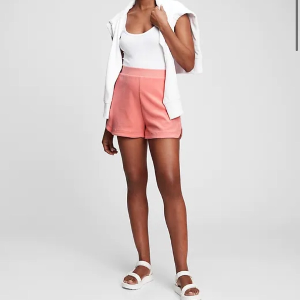 NWT GAP High Rise Towel Terry Shorts - Orange Coral‎